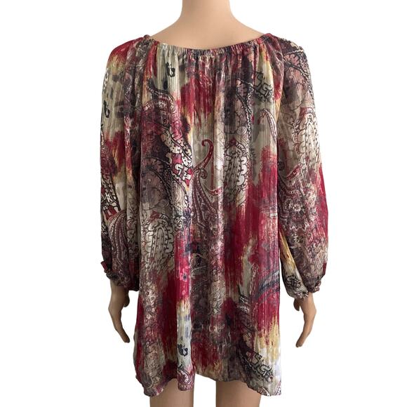 Sara Michelle Blouse Womens 2X Lightweight Abstract Pattern - Picture 2 of 12